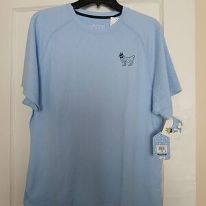Men's Goat USA Sky Blue Short Sleeve Tee. Size Medium